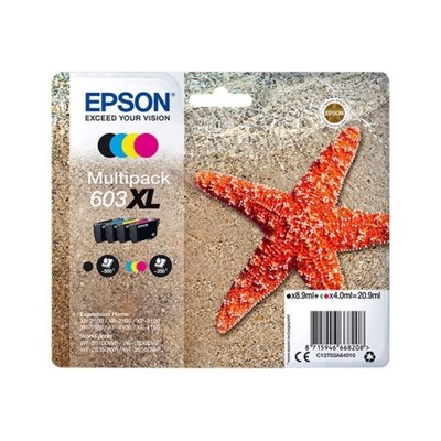 [T03A64010] EPSON 603 XL Bk/C/M/Y ETOILE DE MER COMBO