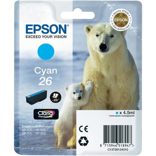 [C13T26124012] EPSON T2612 C OURS POLAIRE CYAN
