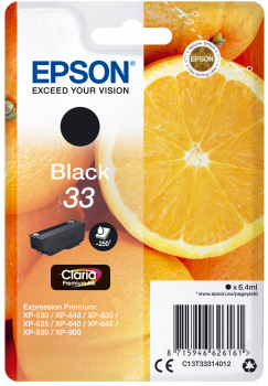 [C13T33314012] EPSON T3331 Bk ORANGE NOIR