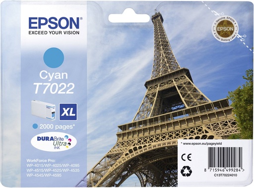 [T70224010] EPSON T7022 C TOUR EIFFEL CYAN